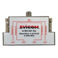 Evicom ABS081P Répartiteur TV ULB 5-2300 MHz 8 sorties Evicom